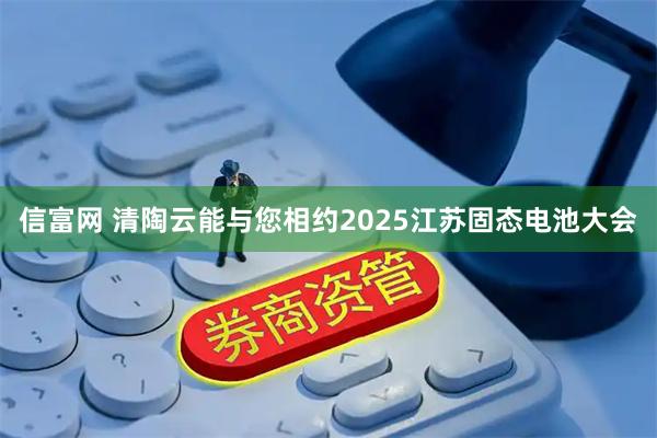 信富网 清陶云能与您相约2025江苏固态电池大会